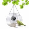 Outdoor Real-Time Monitoring Bird Feeder with HD Camera WiFi Transparent Visible Feeding