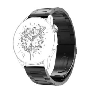 Metal Steel Strap Strap Universal 22MM Smart Watch Stainless Steel Strap Double Snap Buckle Smart Bracelet Strap