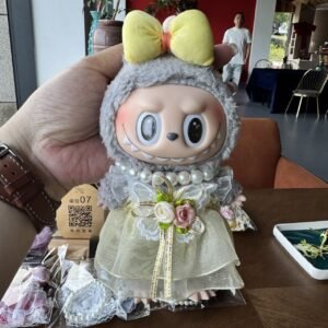 Labbubu Doll 17cm Labbubu Pendant Doll Clothes Accessories Shorts Keychain Air Cotton