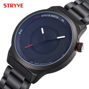 New Japanese Movement Men's Steel Strap Watch STRYVE Popular Stainless Steel Quartz Watch for Men