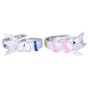 Anime Digimon Angewomon and Angemon Ring Couple Jewelry Anime